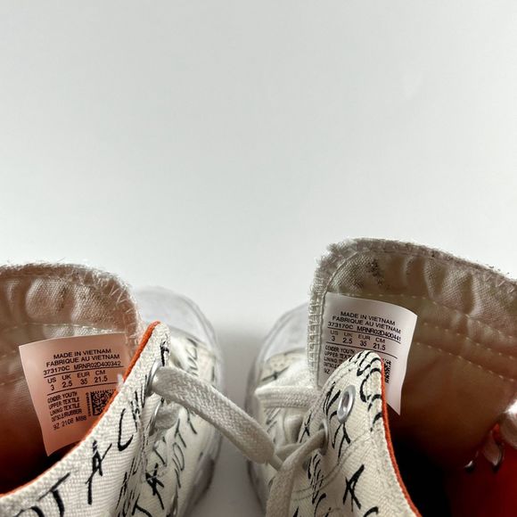 Converse UNT1TL3D High Top ‘Not A Chuck’ Black/White Shoes - YOUTH SIZE 3 - Picture 5 of 7